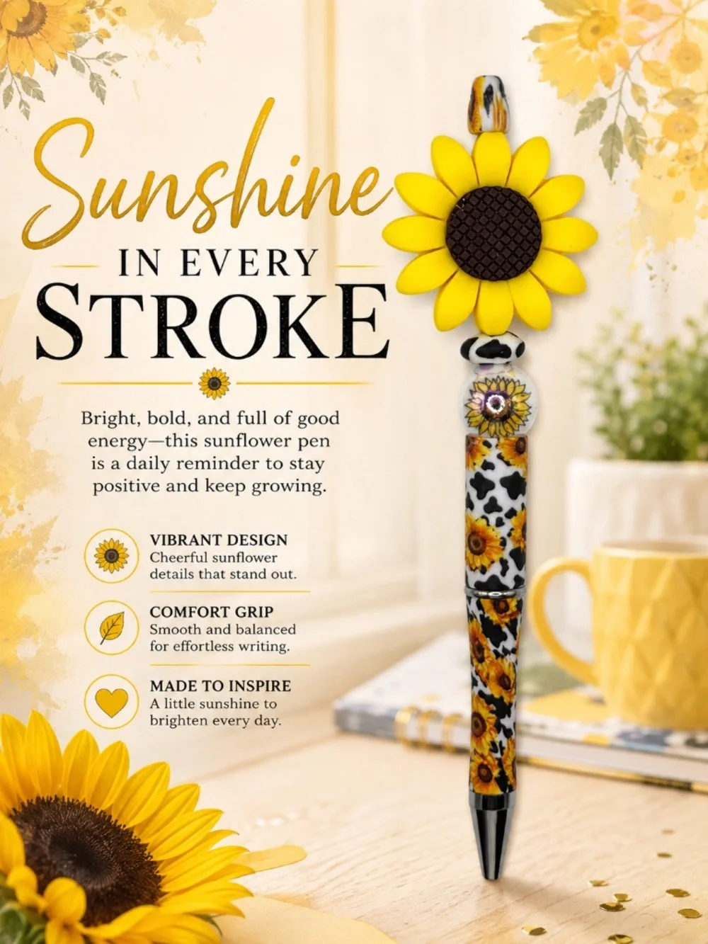 Cowprint Sunshine Pen